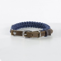 Molly & Stitch - Hundehalsband - Touch of Leather - Navy